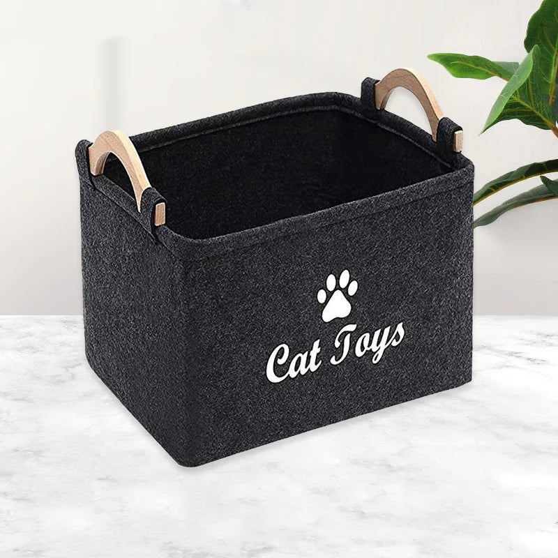 Pet Toys Felt Storage Basket