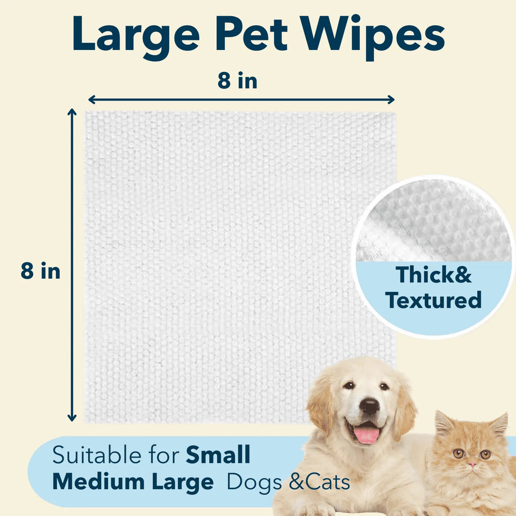 Plant-Based Pet Wipes for Dogs & Cats – Hypoallergenic, Gentle, Cleaning & Hydrating for Paws, Body & Butt – Daily Grooming Use – 400 Count