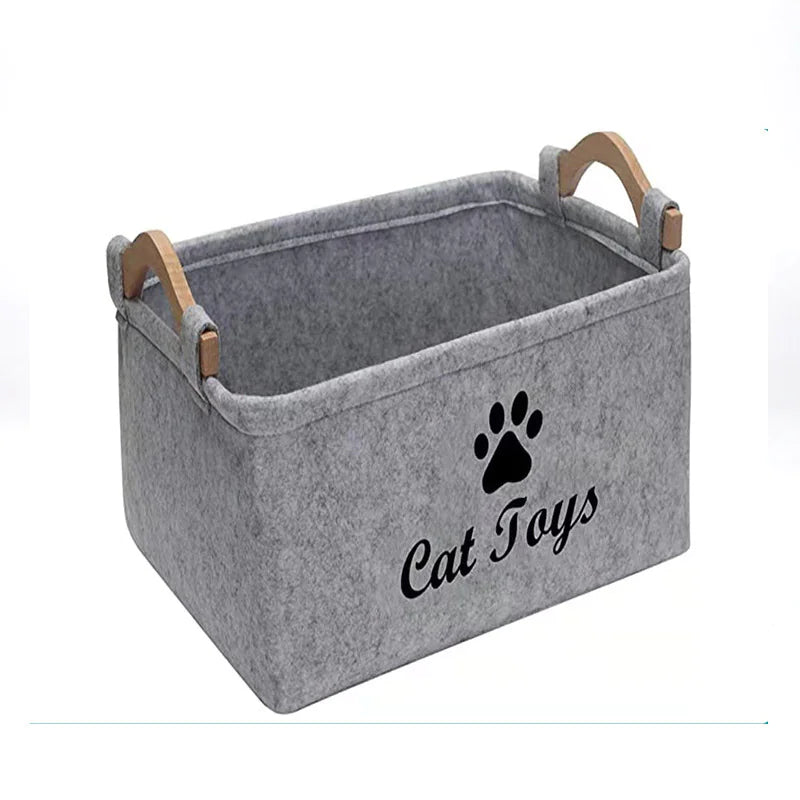 Pet Toys Felt Storage Basket